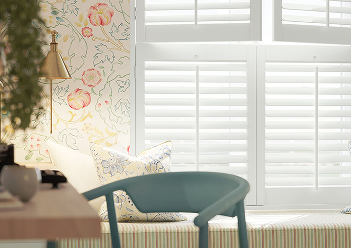 Kensington, Muted White - Tier on Tier Plantation Shutter - Image 5